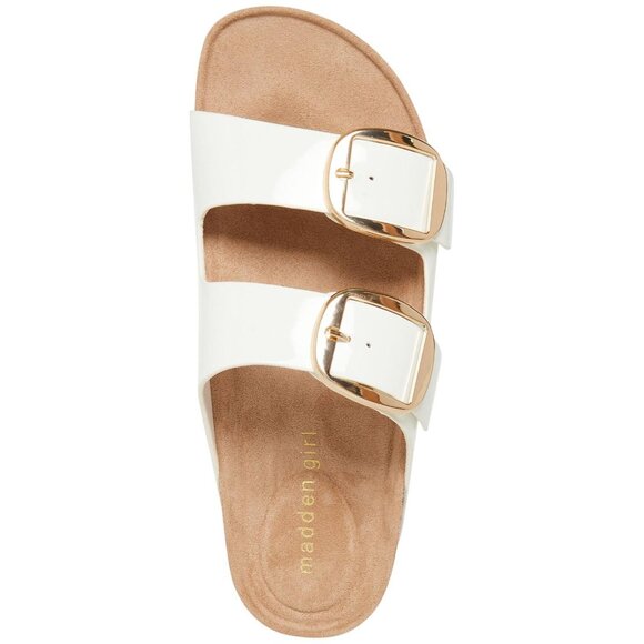NEW Madden Girl Womens Bodiee Slide Sandal BODI01J1 White Patent 6M - Picture 4 of 12